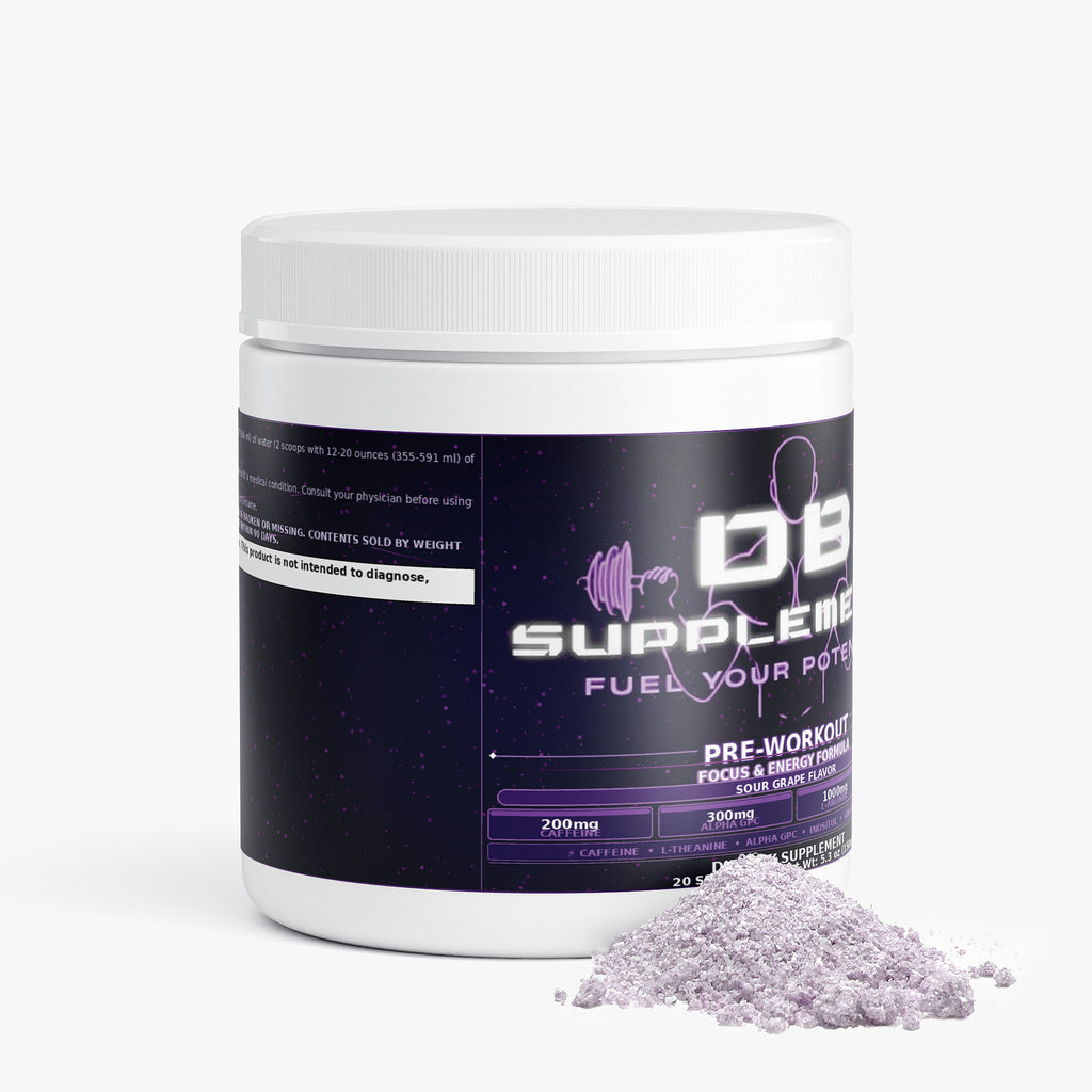 DB Supplements Pre-Workout Focus Formula — Sour Grape (20 Servings)