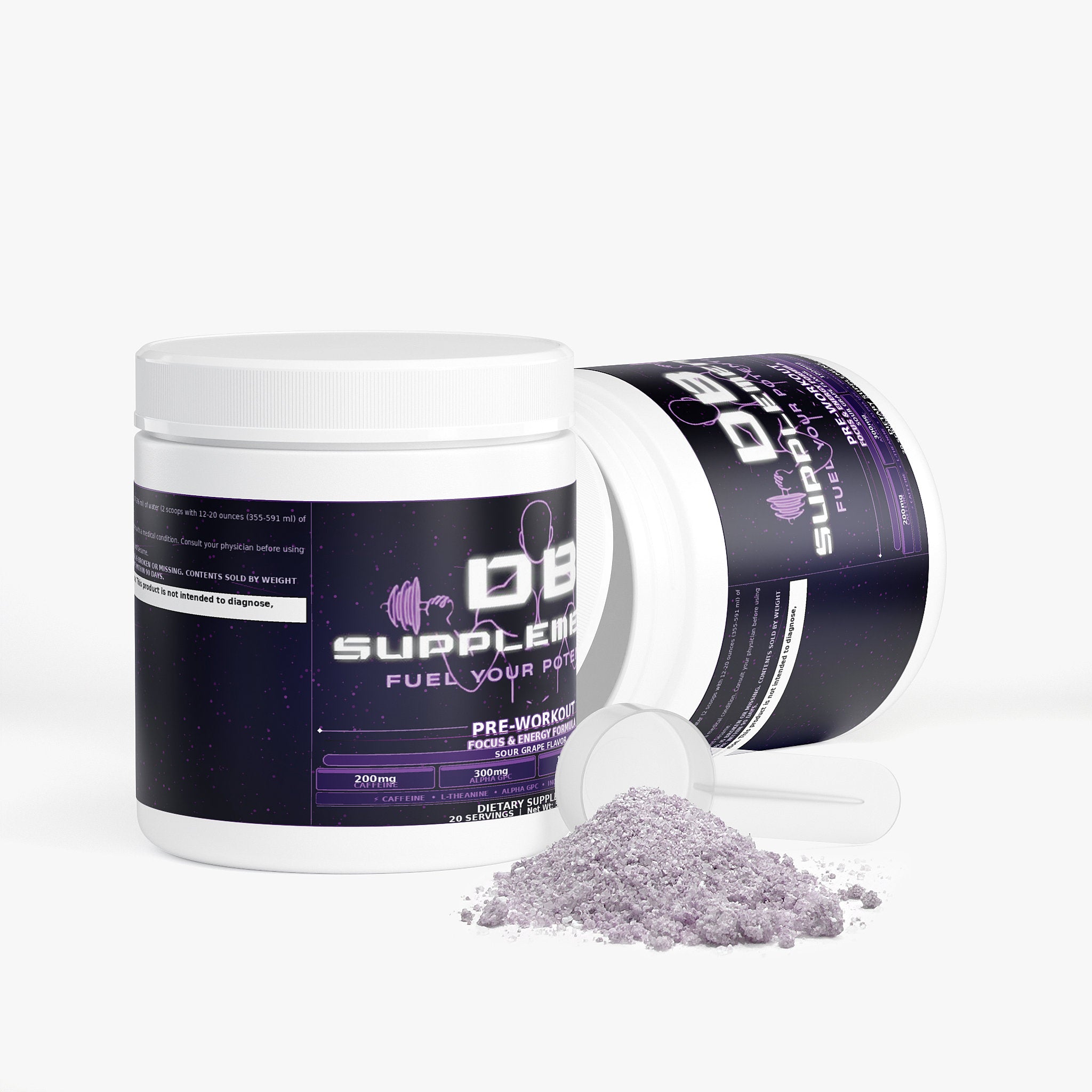 DB Supplements Pre-Workout Focus Formula — Sour Grape (20 Servings)
