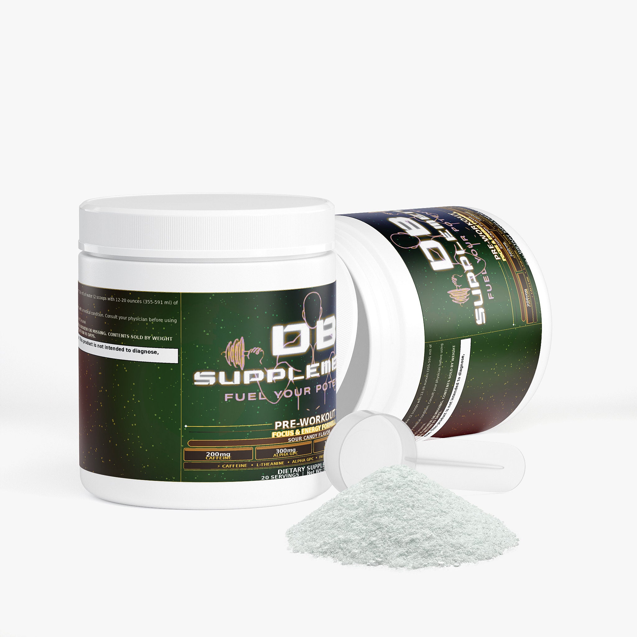 DB Supplements Pre-Workout Focus Formula — Sour Candy (20 Servings)
