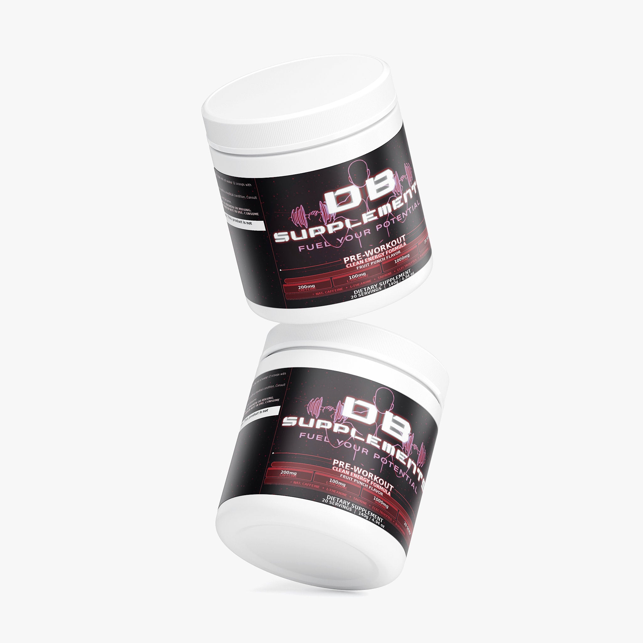 DB Supplements Pre-Workout — Fruit Punch Energy Formula (20 Servings)
